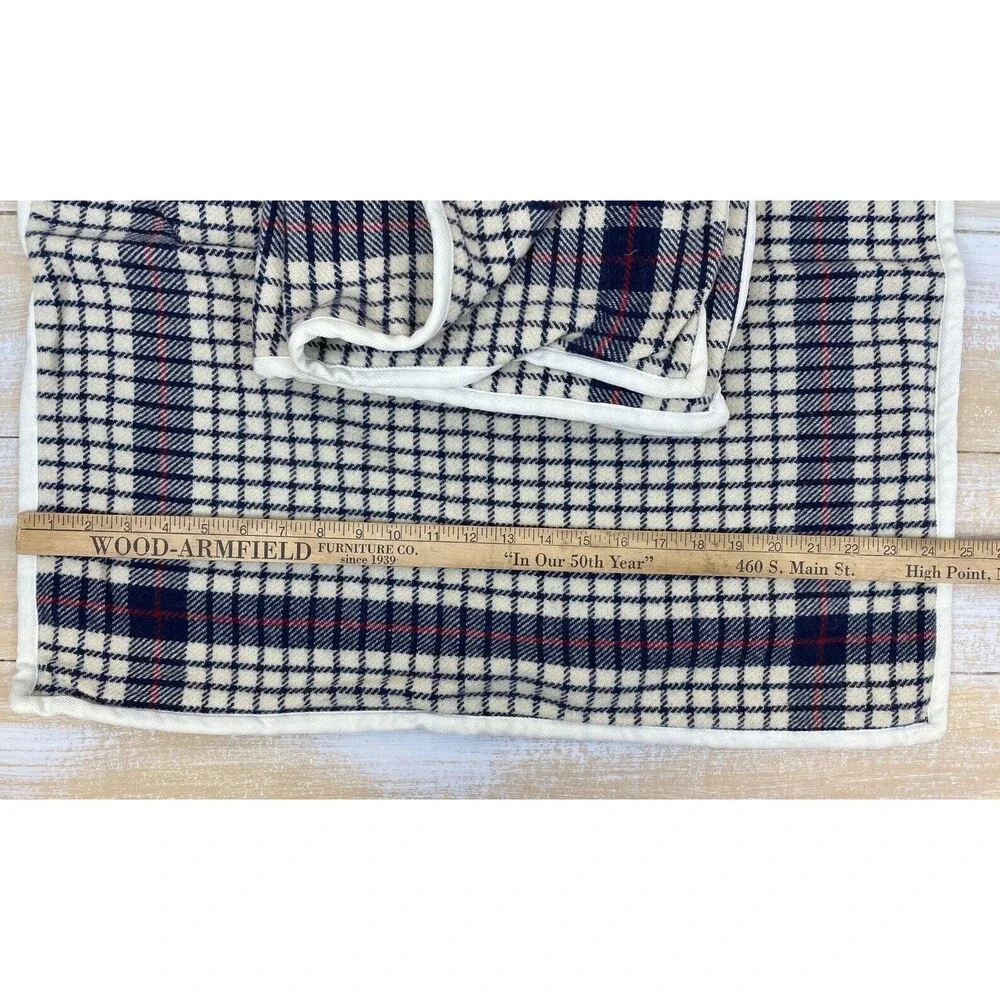 Lauren Ralph Lauren 100% Wool 24x24 Plaid Sham Pillow Covers Set of 2 - Picture 5 of 9